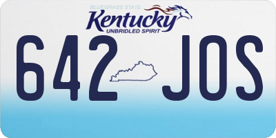 KY license plate 642JOS