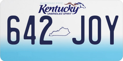 KY license plate 642JOY