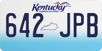 KY license plate 642JPB