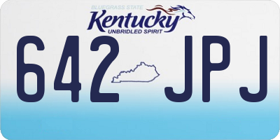 KY license plate 642JPJ