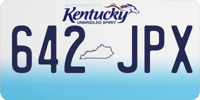 KY license plate 642JPX