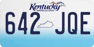 KY license plate 642JQE