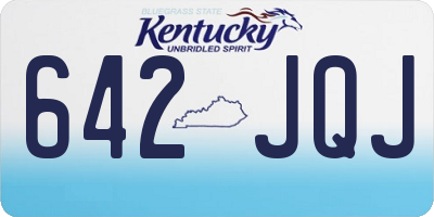 KY license plate 642JQJ
