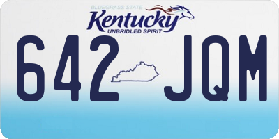 KY license plate 642JQM