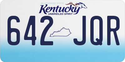 KY license plate 642JQR