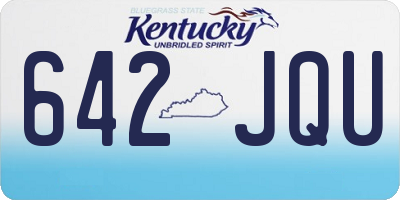 KY license plate 642JQU