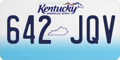 KY license plate 642JQV