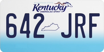 KY license plate 642JRF