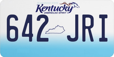 KY license plate 642JRI