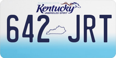KY license plate 642JRT
