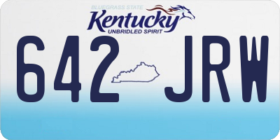 KY license plate 642JRW
