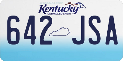 KY license plate 642JSA