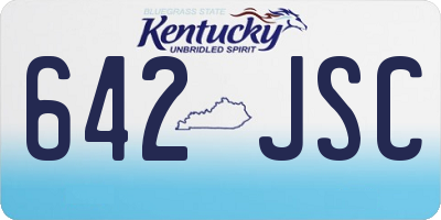KY license plate 642JSC