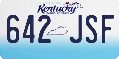 KY license plate 642JSF