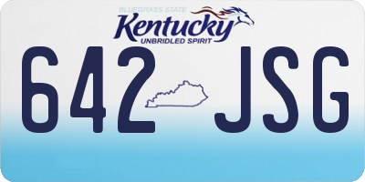 KY license plate 642JSG