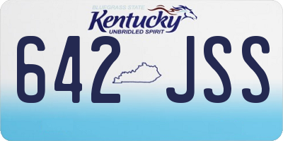 KY license plate 642JSS