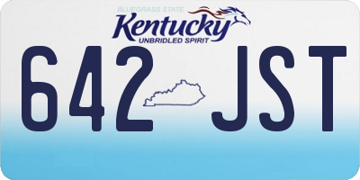 KY license plate 642JST