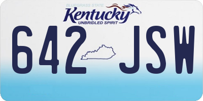 KY license plate 642JSW