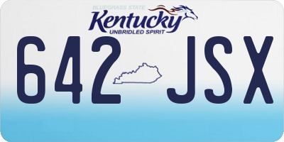 KY license plate 642JSX