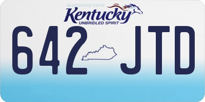 KY license plate 642JTD