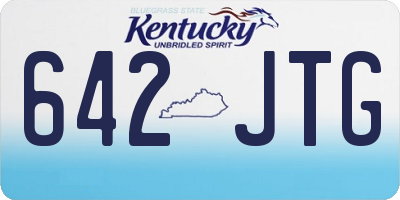KY license plate 642JTG