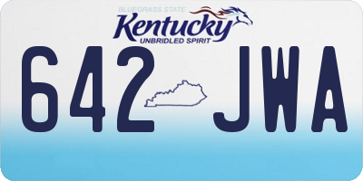 KY license plate 642JWA