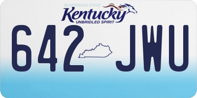 KY license plate 642JWU
