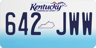 KY license plate 642JWW