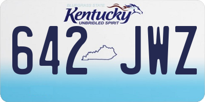 KY license plate 642JWZ