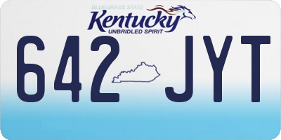 KY license plate 642JYT