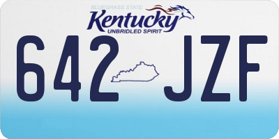 KY license plate 642JZF