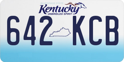 KY license plate 642KCB