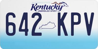 KY license plate 642KPV