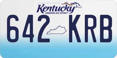 KY license plate 642KRB