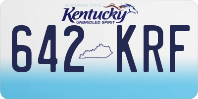 KY license plate 642KRF