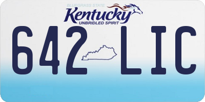 KY license plate 642LIC