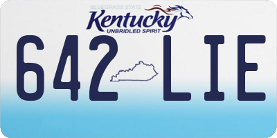 KY license plate 642LIE