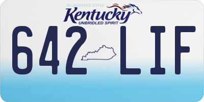 KY license plate 642LIF