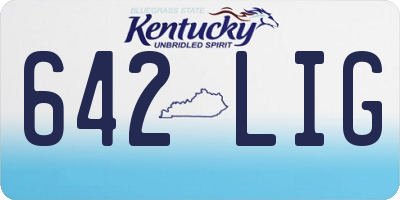 KY license plate 642LIG