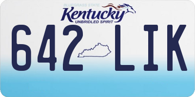 KY license plate 642LIK