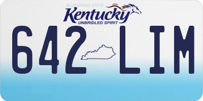 KY license plate 642LIM
