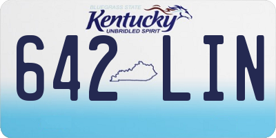KY license plate 642LIN
