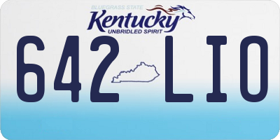 KY license plate 642LIO