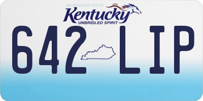 KY license plate 642LIP