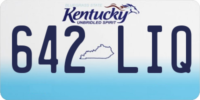 KY license plate 642LIQ
