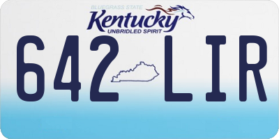 KY license plate 642LIR