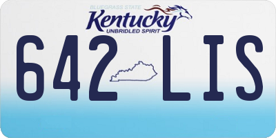 KY license plate 642LIS