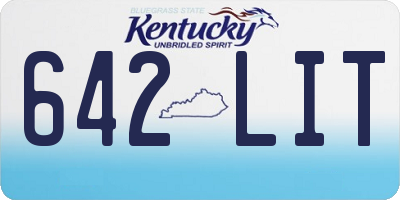 KY license plate 642LIT