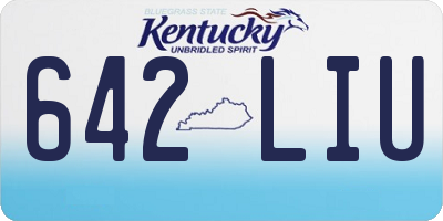 KY license plate 642LIU