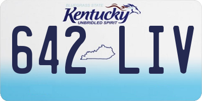 KY license plate 642LIV